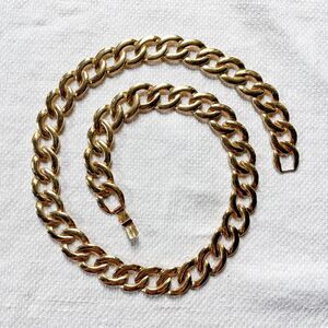 Vintage 1980s Napier Curb Link Chain Necklace - Chunky - Estate Costume Jewelry